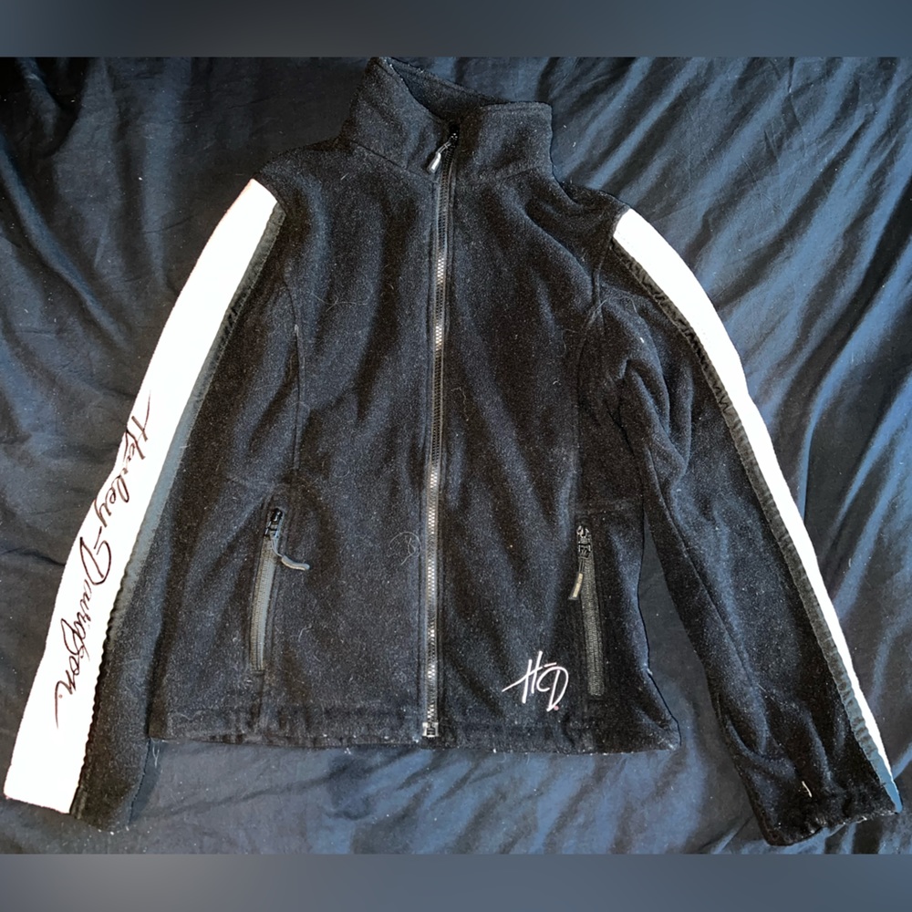 Pink and Black Harley Davidson Fleece Motor Cycle Jacket
